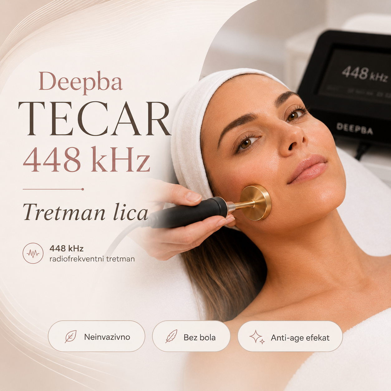 Deepba TECAR 448 kHz tretman lica